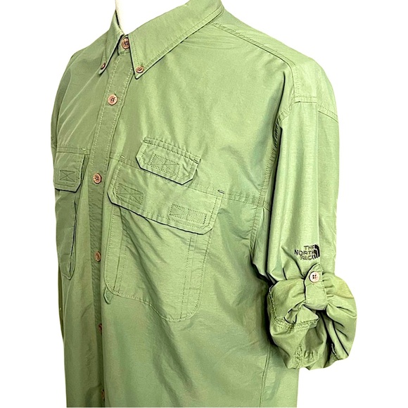 The North Face Vapor Wick Button Up Shirt Men’s Size XL Green Gorpcore Outdoor - Picture 5 of 9